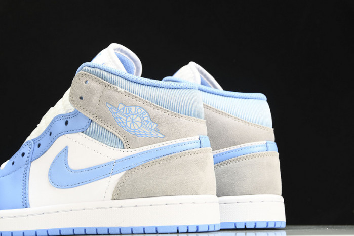 nike air jordan 1 mid university blue grey dx9276-100