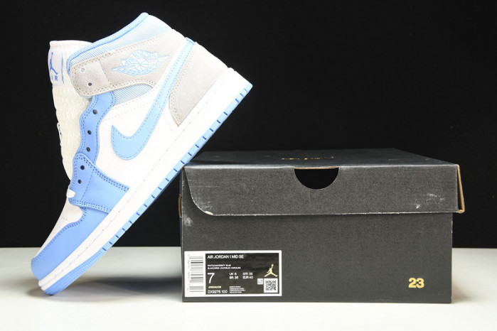 nike air jordan 1 mid university blue grey dx9276-100
