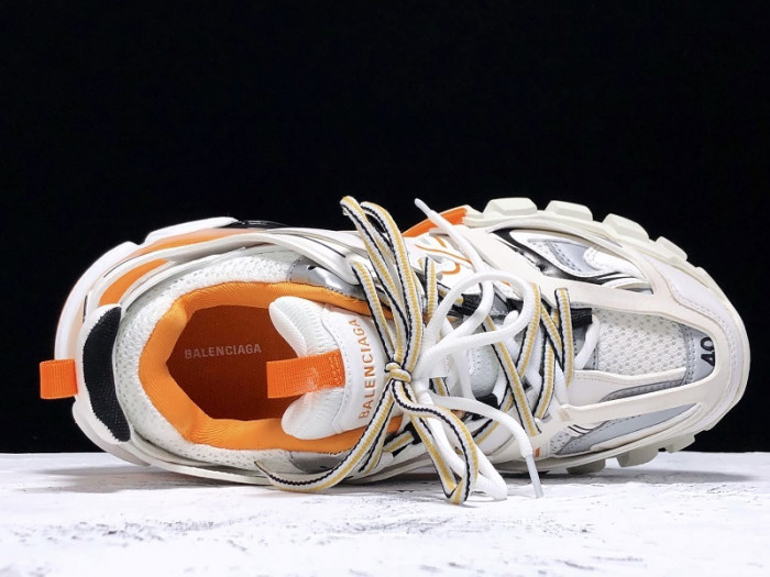 (led) bl tess s. gomma trek low sneakers white orange h903p029