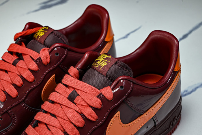 Nike Air Force 1 Low Patent Leather Dark Team Red IO4489-601