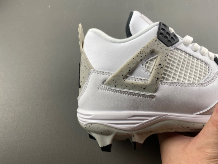 (SOCCER CLEATS) Jordan 4 Retro TD Cleat White Cement HQ0207-106